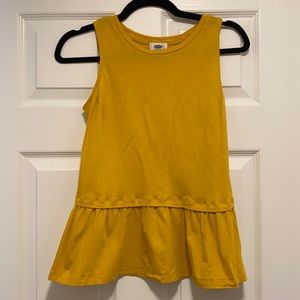 Old Navy yellow flare tank